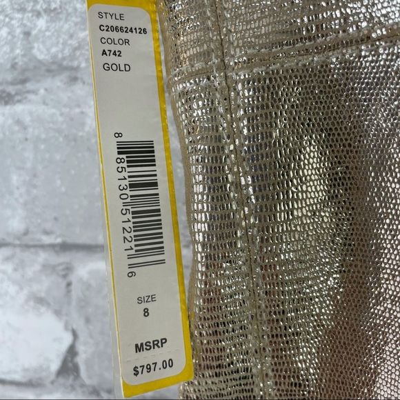 Alice + Olivia Norah Metallic Leather Dress - Picture 7 of 12